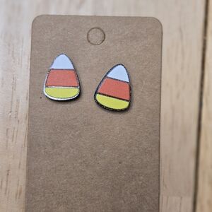 Colorful Candy Corn Kids Earrings